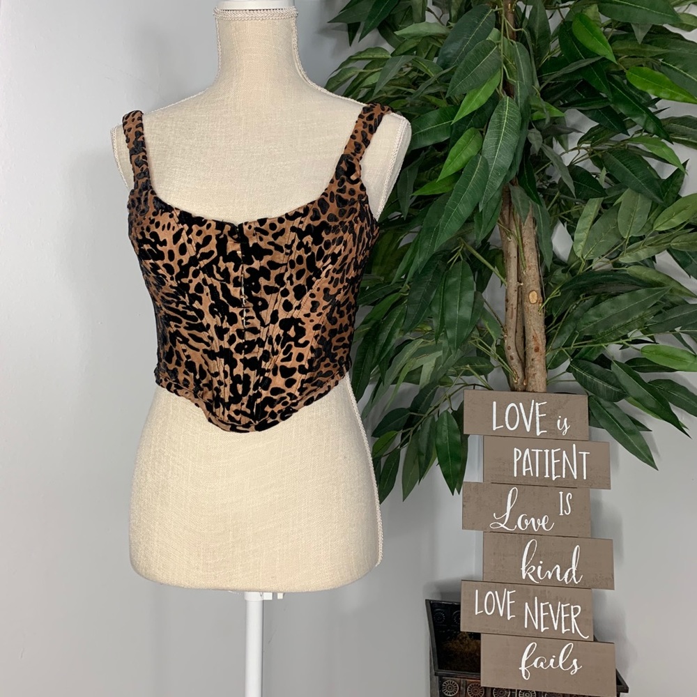 Leopard House of CB corset top. Never been worn!